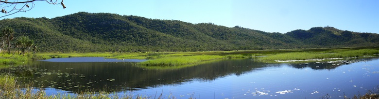 Panorama of Manypeaks at Townsville Town Common